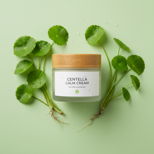 Centella Skincare - Flat lay botánico