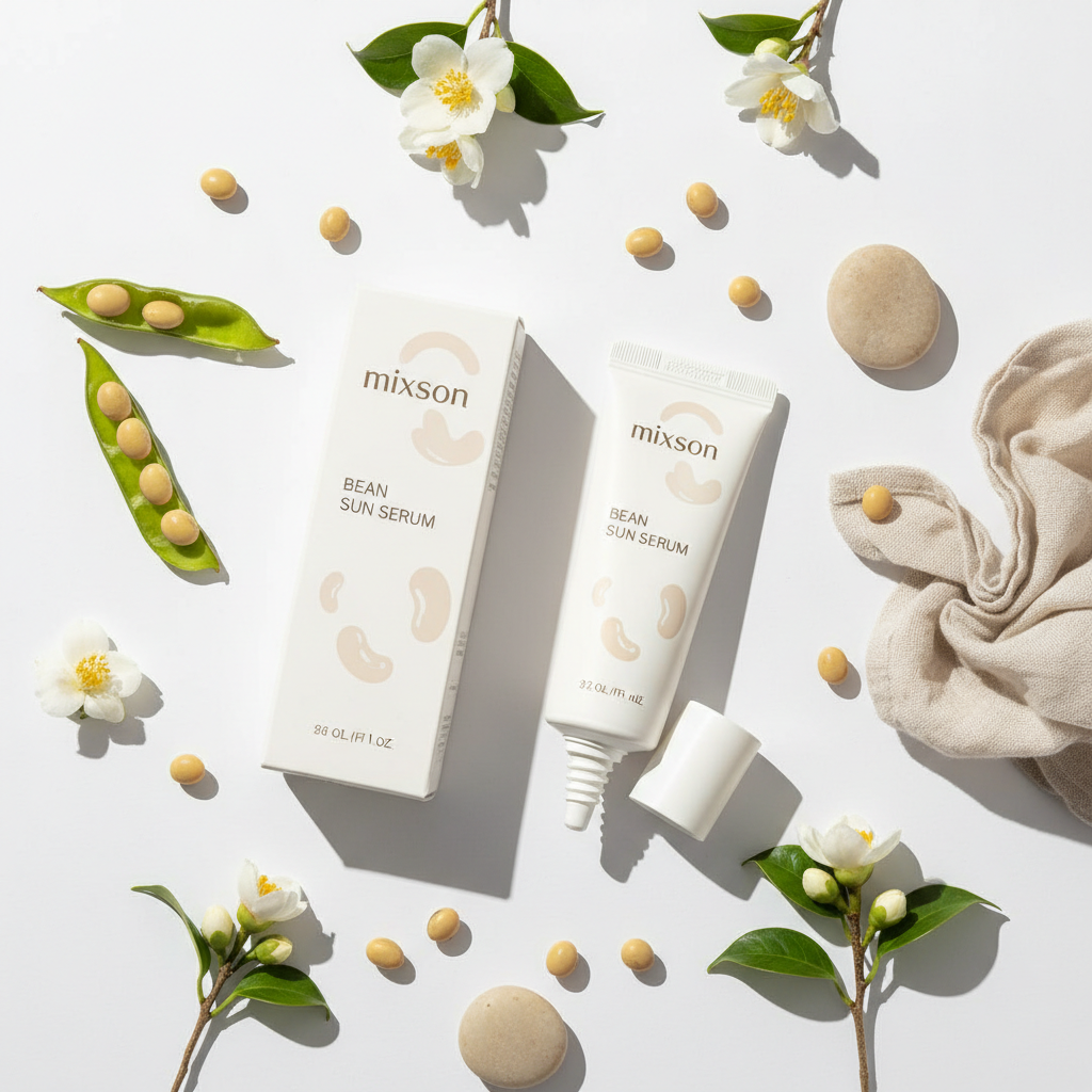 Mixsoon Bean Sun Serum - Flat lay